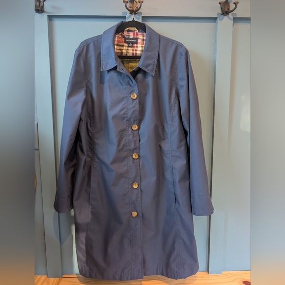 Lands End Long Raincoat - Picture 1 of 7